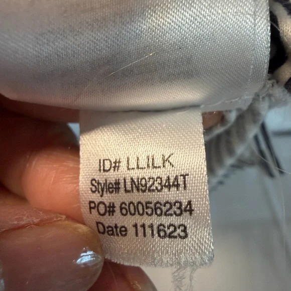 Ralph Lauren Black and White Striped Pajama Set - Picture 9 of 10